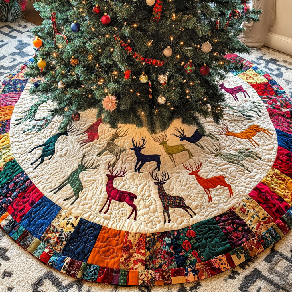Cozy Companions Quilted Christmas Tree Skirt-Myprintsy