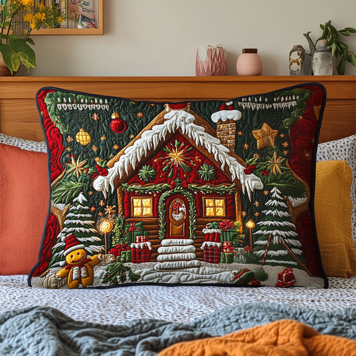 Cozy Cottage Quilted Bedding Pillow Case VH VTQ-Myprintsy