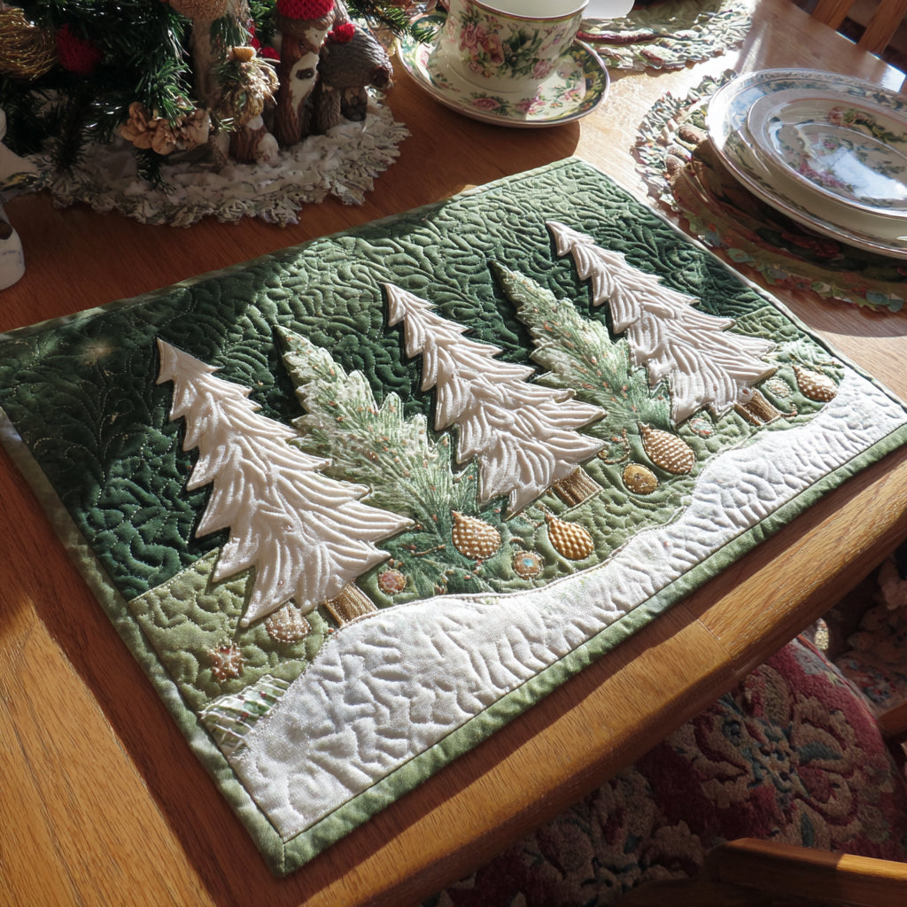 Cozy Evergreens Quilted Placemat VTQ-Myprintsy