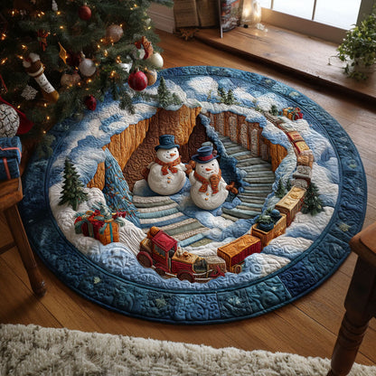Cozy Frostland Quilted Round Mat VTQ-Myprintsy