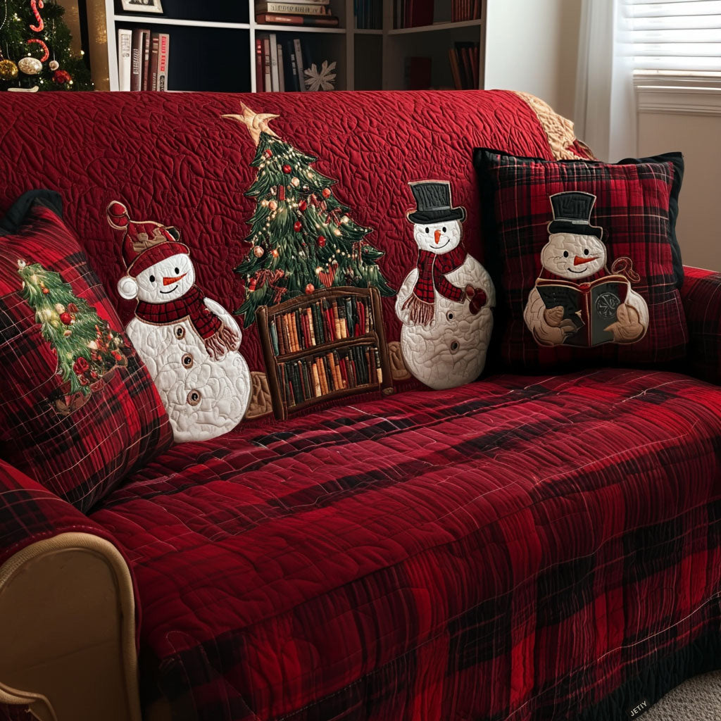 Cozy Frosty Nights Quilted Sofa Cover VTQ-Myprintsy