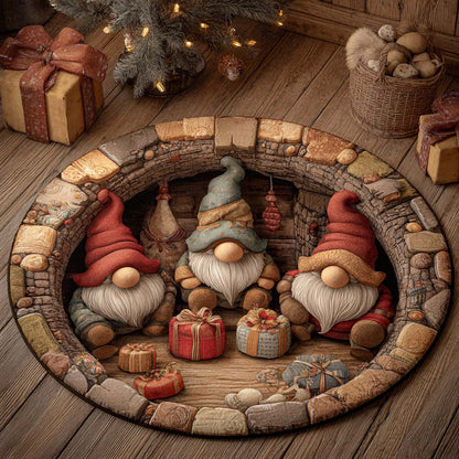 Cozy Gift Gnome Nest Round Carpet VTQ-Myprintsy