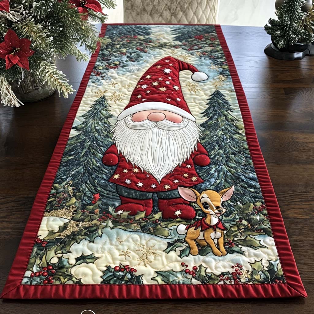 Cozy Gnome Quilted Table Runner VTQ-Myprintsy