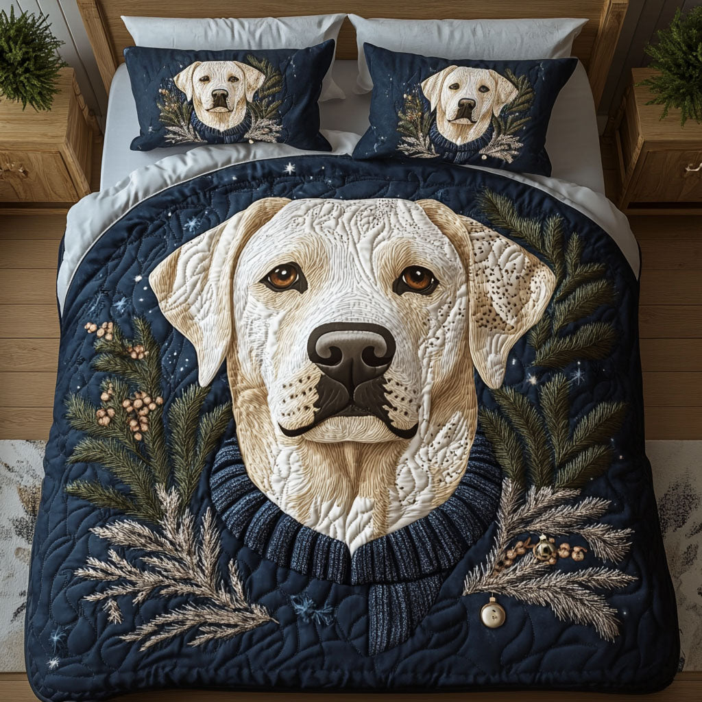 Cozy Labrador Paws -Piece Quilted Bedding Set VTQ-Myprintsy