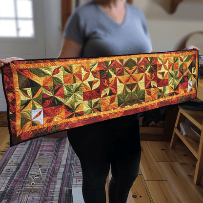 Cozy Maple Leaves Thanksgiving Quilted Table Runner PD VTQ-Myprintsy