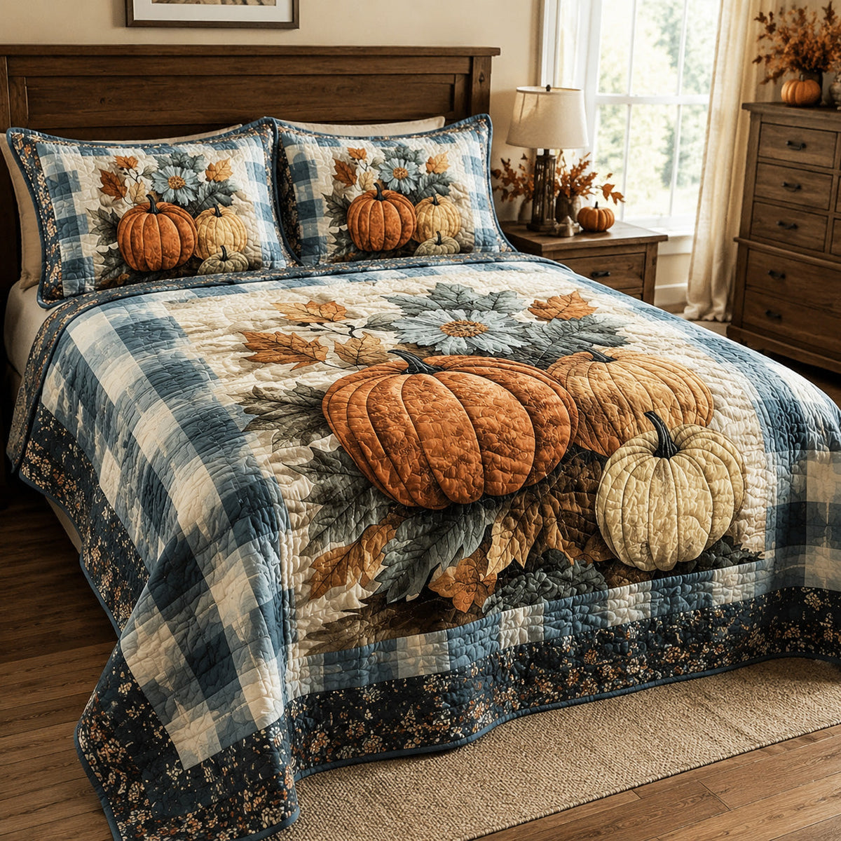 Cozy Orchard -Piece Quilted Bedding Set VTQ-Myprintsy