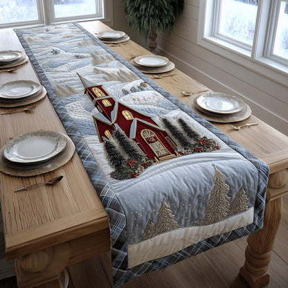 Cozy Pines Chapel Quilted Table Runner VTQ-Myprintsy