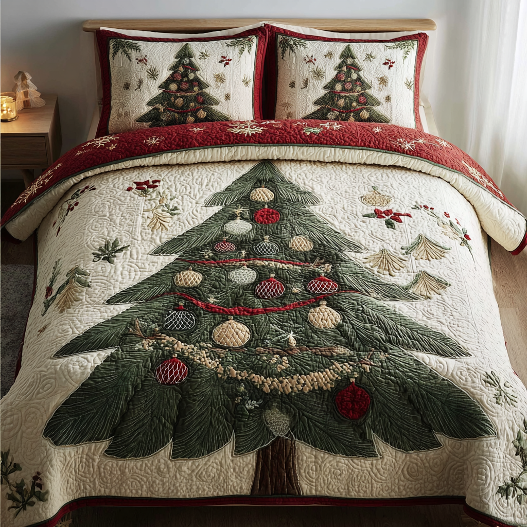 Cozy Pines -Piece Quilted Bedding Set VTQ-Myprintsy