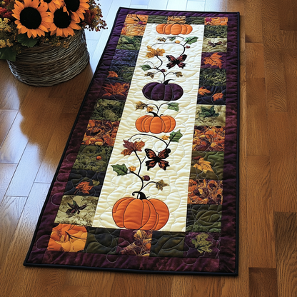 Cozy Pumpkin Harvest Quilted Table Runner VTQ-Myprintsy
