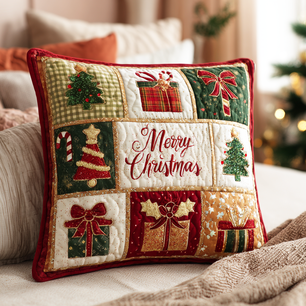 Cozy Snow Eve Quilted Pillow Case VTQ-Myprintsy