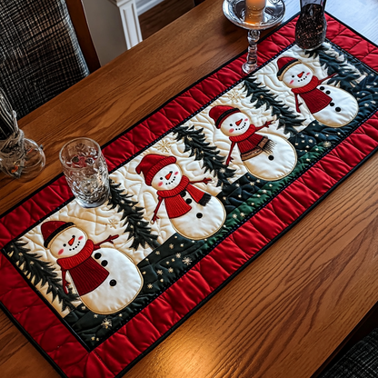 Cozy Snowmen Quilted Table Runner VH VTQ-Myprintsy