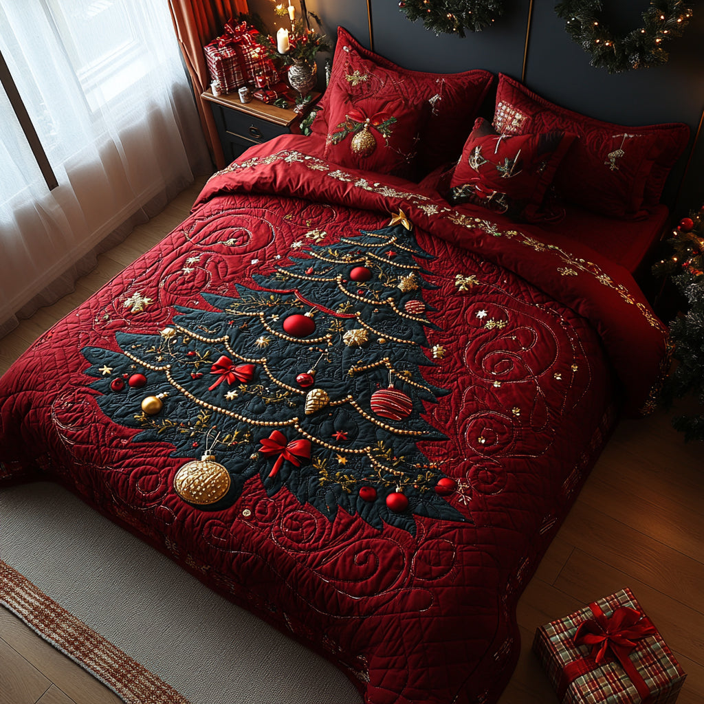 Cozy Spruce -Piece Quilted Bedding Set VTQ-Myprintsy
