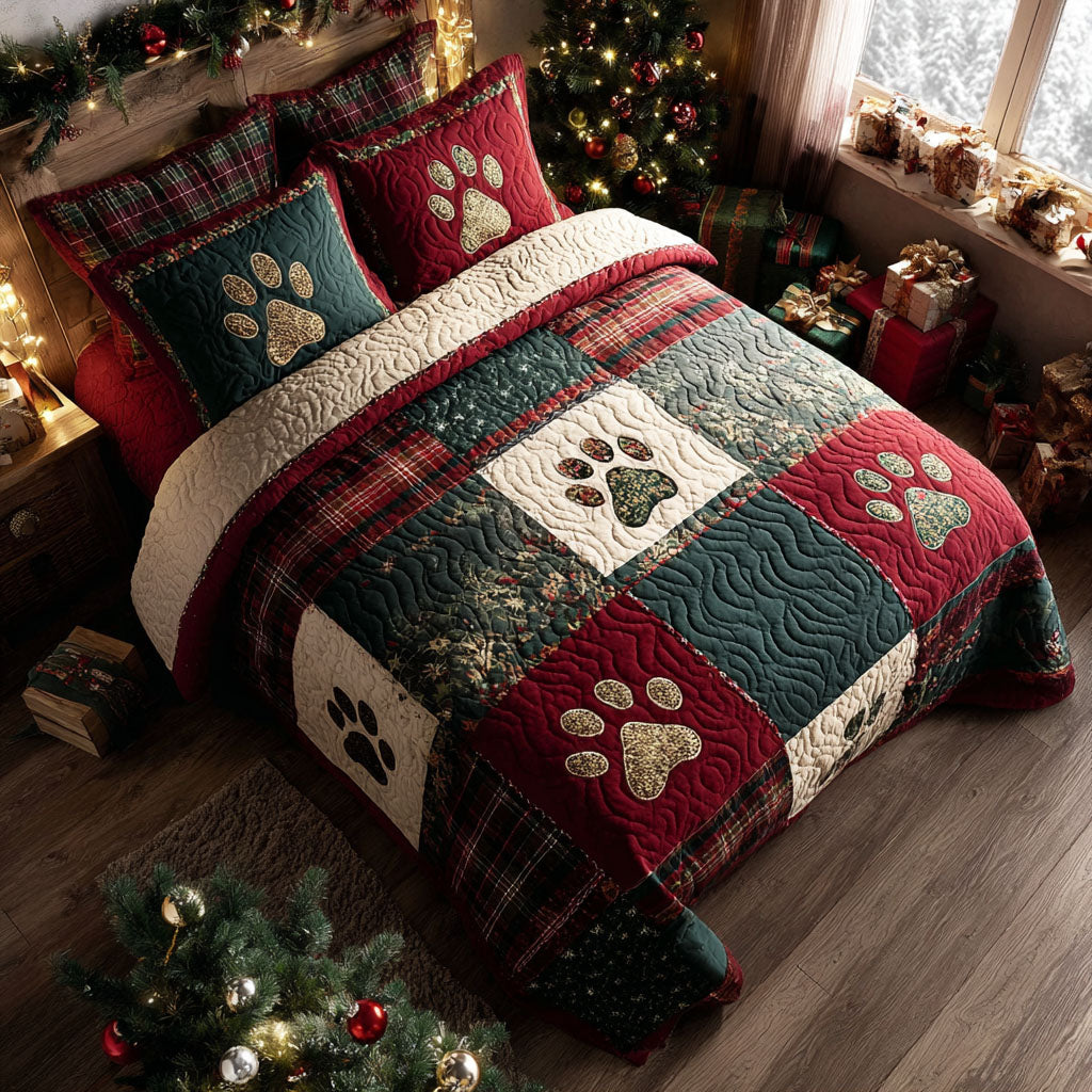 Cozy Tracks -Piece Quilted Bedding Set VTQ-Myprintsy
