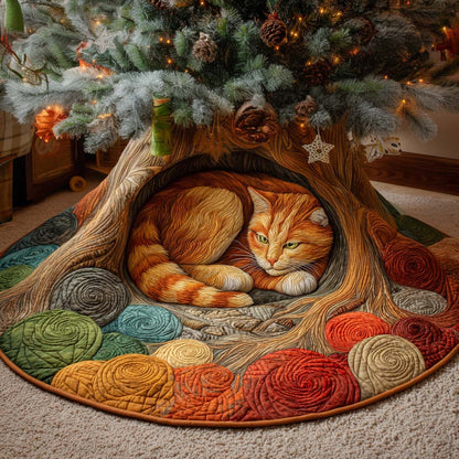 Cozy Yarn Hideaway Quilted Tree Skirt-Myprintsy