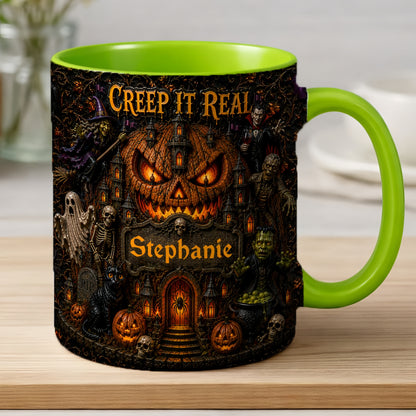 Creep It Real - Personalized Accent Mug - Gift For Halloween (Copy)-Myprintsy