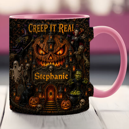 Creep It Real - Personalized Accent Mug - Gift For Halloween (Copy)-Myprintsy