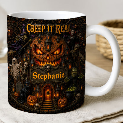 Creep It Real - Personalized Accent Mug - Gift For Halloween (Copy)-Myprintsy