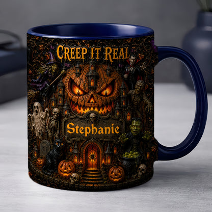 Creep It Real - Personalized Accent Mug - Gift For Halloween (Copy)-Myprintsy