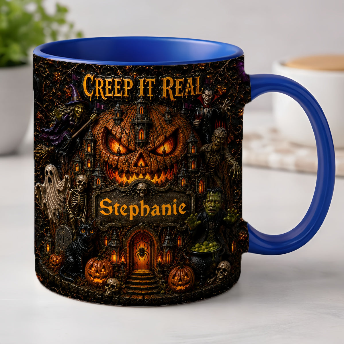 Creep It Real - Personalized Accent Mug - Gift For Halloween (Copy)-Myprintsy