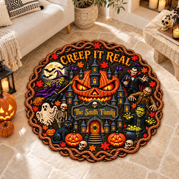 Creep It Real - Personalized Halloween 3D Custom Shaped Rug-Myprintsy