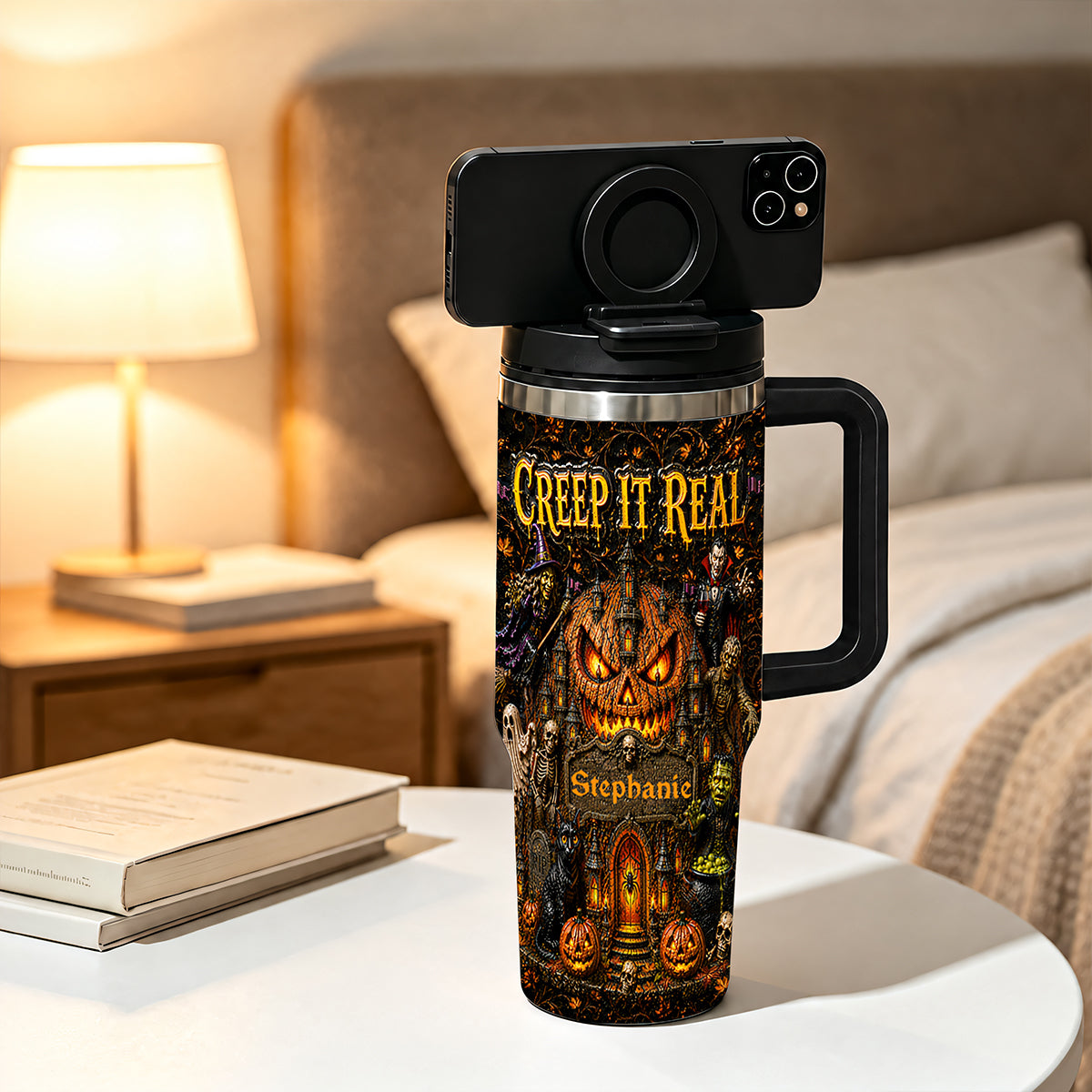 Creep It Real - Personalized Halloween 40oz Tumbler With Straw - Gift For Halloween-Myprintsy