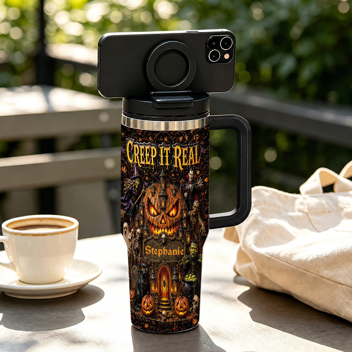 Creep It Real - Personalized Halloween 40oz Tumbler With Straw - Gift For Halloween TEST-Myprintsy