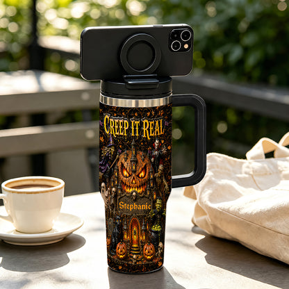 Creep It Real - Personalized Halloween 40oz Tumbler With Straw - Gift For Halloween TEST-Myprintsy