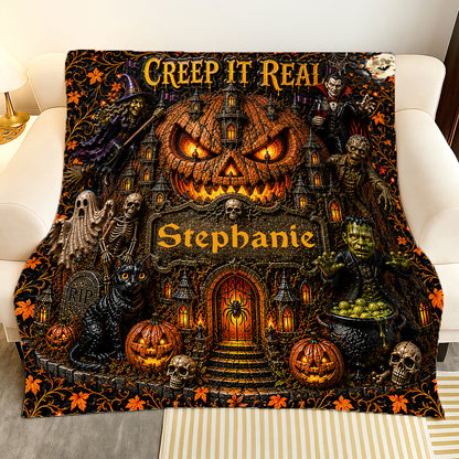 Creep It Real - Personalized Halloween Blanket - Gift For Halloween-Myprintsy