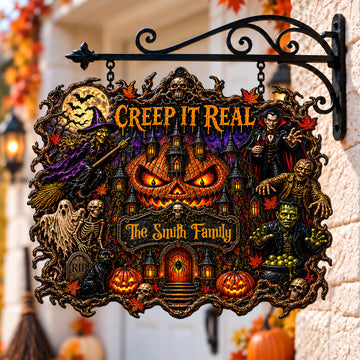 Creep It Real - Personalized Halloween Custom Shaped Metal Sign-Myprintsy
