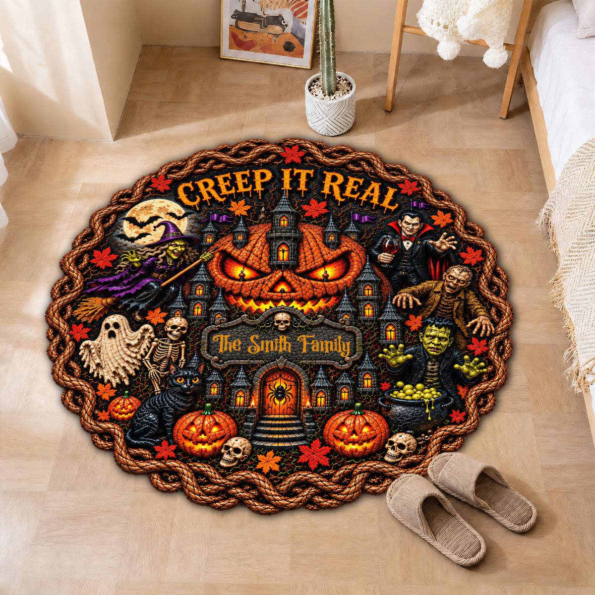 Creep It Real - Personalized Halloween Rug-Myprintsy