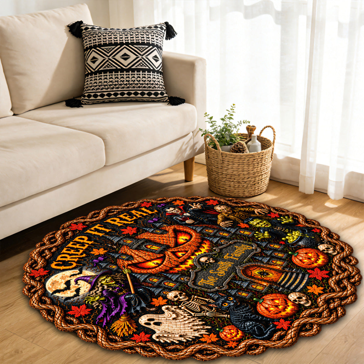 Creep It Real - Personalized Halloween Rug-Myprintsy