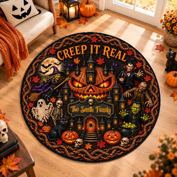Creep It Real - Personalized Halloween Rug-Myprintsy