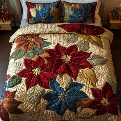Crimson Dreams -Piece Quilted Bedding Set VTQ-Myprintsy