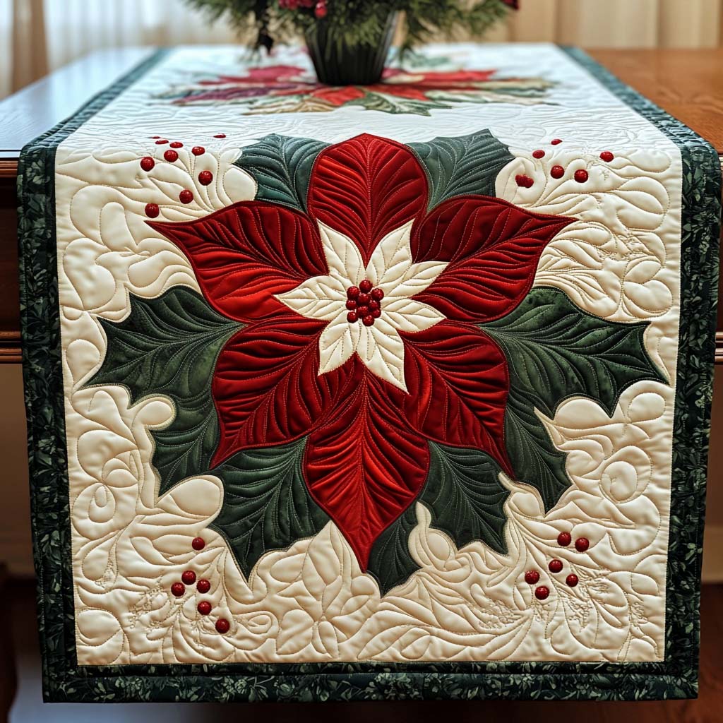 Crimson Glow Quilted Table Runner VTQ-Myprintsy