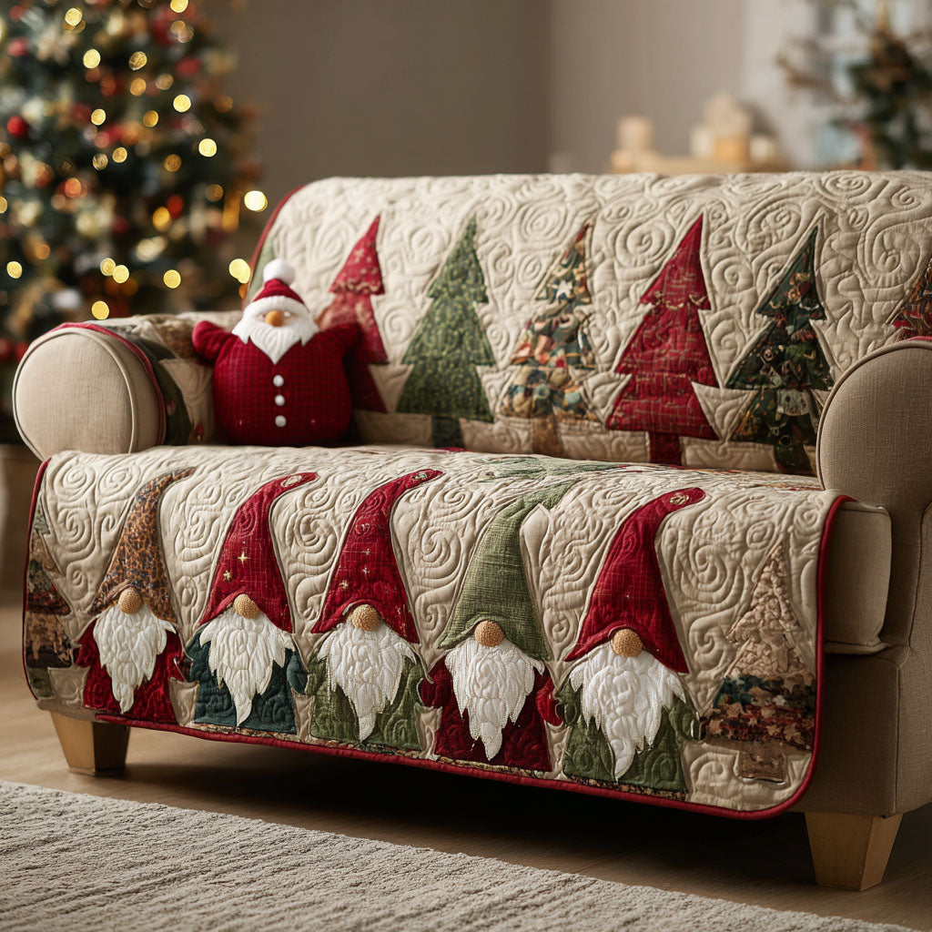 Crimson Gnome Quilted Sofa Cover VTQ-Myprintsy