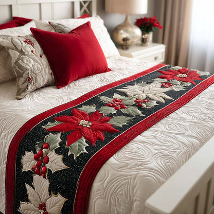 Crimson Petals Quilted Bed Runner VTQ-Myprintsy