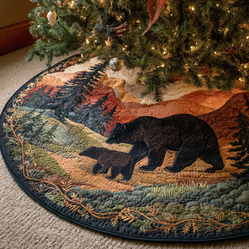 Crimson Trail Christmas Quilted Tree Skirt-Myprintsy