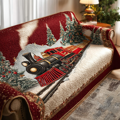 Crimson Trail Quilted Sofa Cover VTQ-Myprintsy