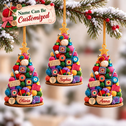 Crochet Love Joy - Personalized Acrylic Ornament-Myprintsy