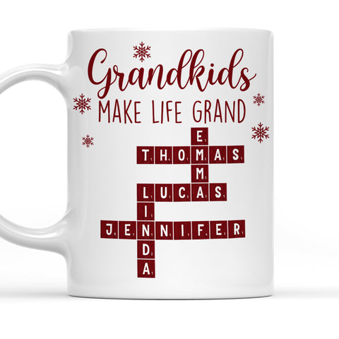 Grandkids Make Life Grand - Personalized Coffee Mug