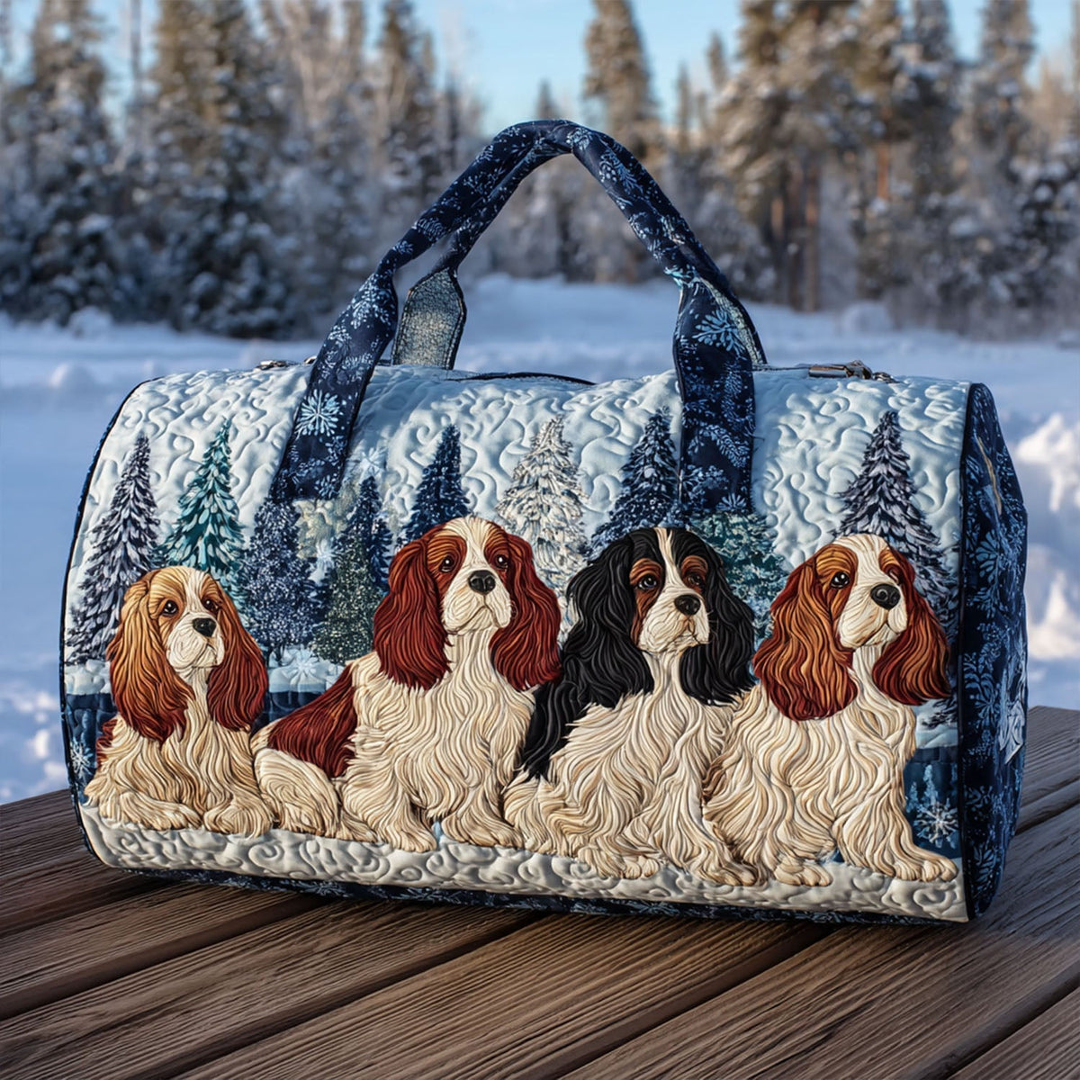 Cuddle Spaniel Quilted Duffle Bag VTQ-Myprintsy