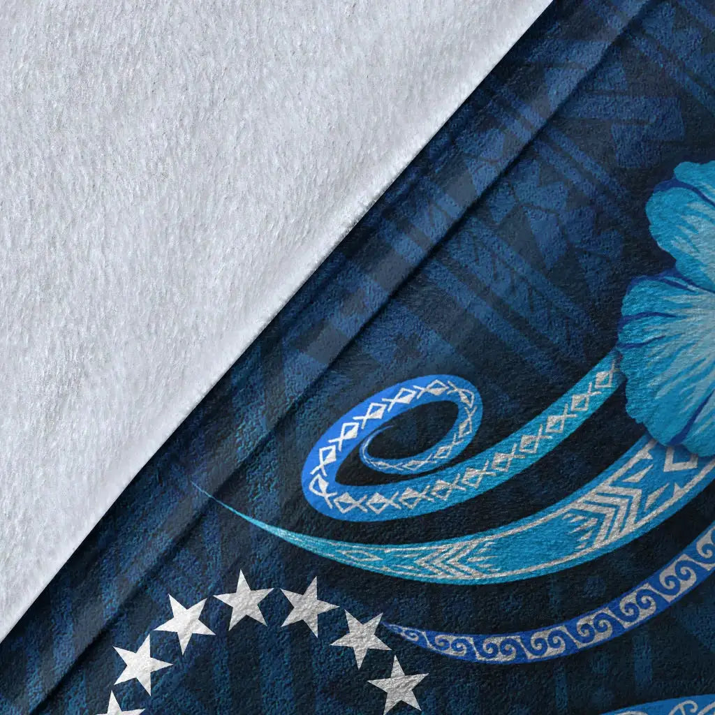 [Custom] Cook Islands Personalised Premium Blanket - Turtle and Tribal Tattoo Of Polynesian-Myprintsy