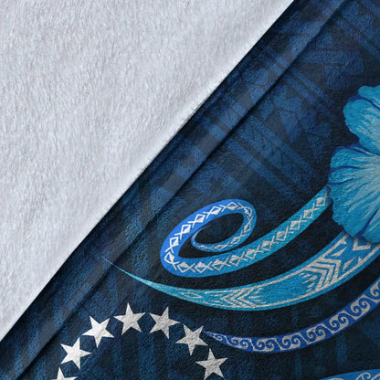 [Custom] Cook Islands Personalised Premium Blanket - Turtle and Tribal Tattoo Of Polynesian-Myprintsy