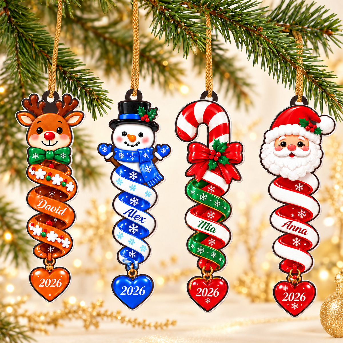 Custom Name Ornament for Kids & Family - Personalized Christmas Ornament-Myprintsy