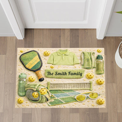 Custom Name Pickleball Welcome Mat - Personalized Doormat-Myprintsy
