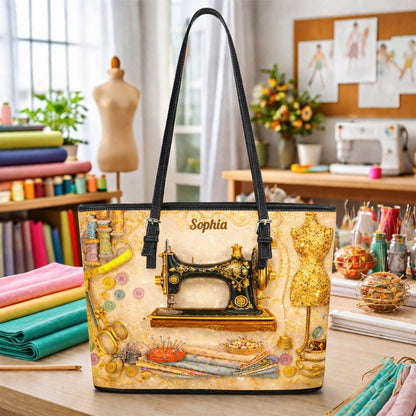Custom Name Tailor Gift, Fashion Designer - Personalized Sewing Leather Bag & Wallet Set-Myprintsy