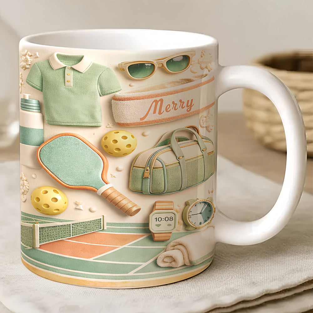 Custom Pastel Gifts for Pickleball Players - Personalized Pickleball White Mug-Myprintsy