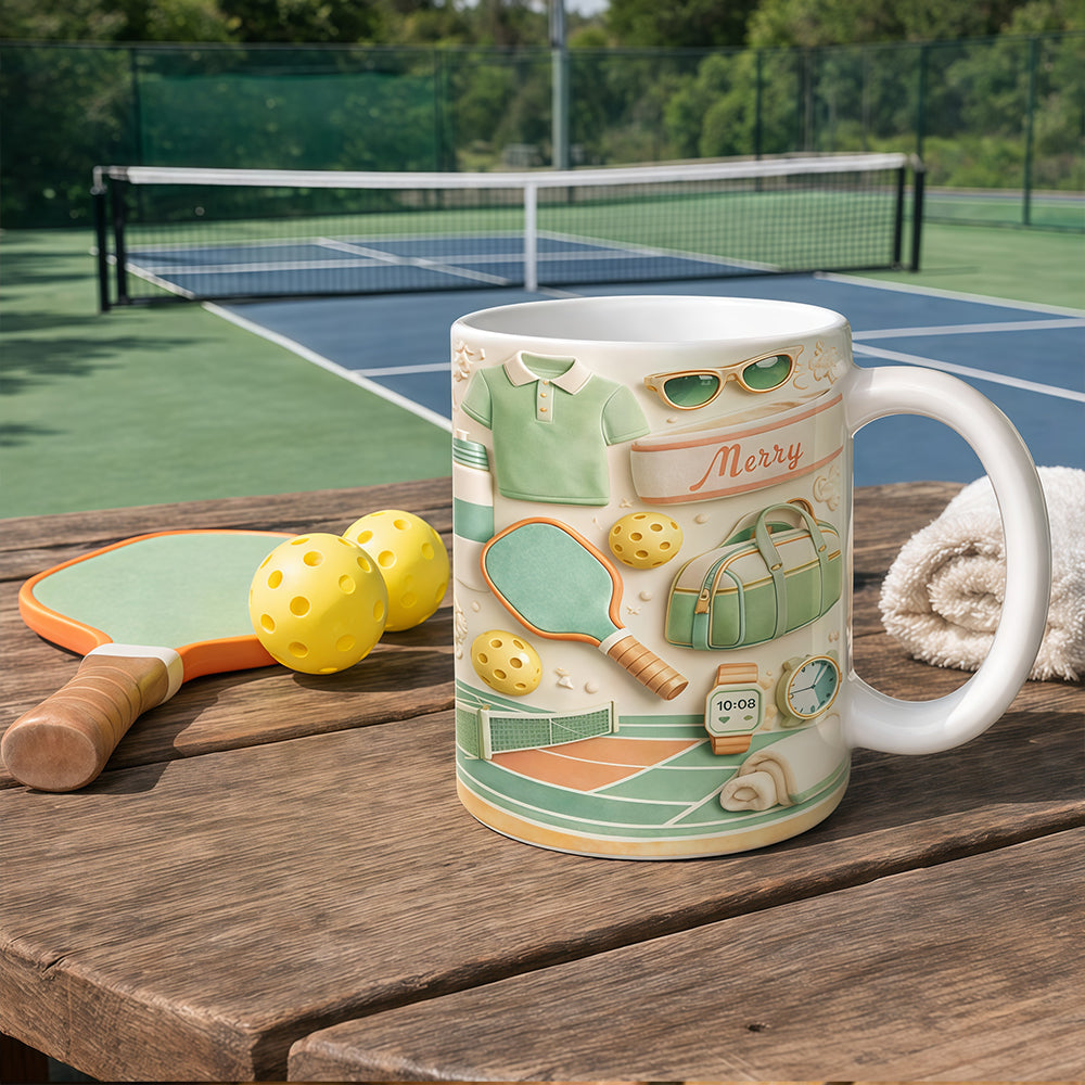 Custom Pastel Gifts for Pickleball Players - Personalized Pickleball White Mug-Myprintsy