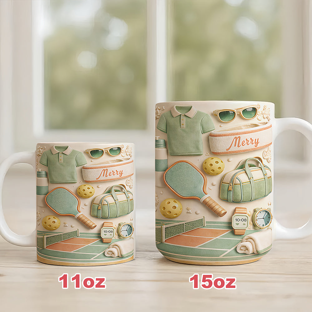 Custom Pastel Gifts for Pickleball Players - Personalized Pickleball White Mug-Myprintsy