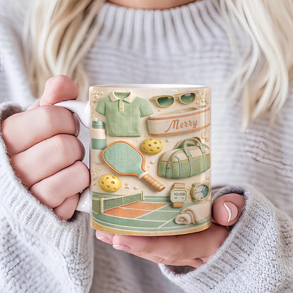 Custom Pastel Gifts for Pickleball Players - Personalized Pickleball White Mug-Myprintsy